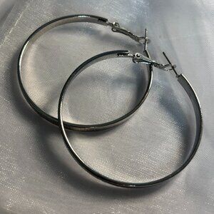Silver Hoop Earrings • Large Statement Hoops ✨